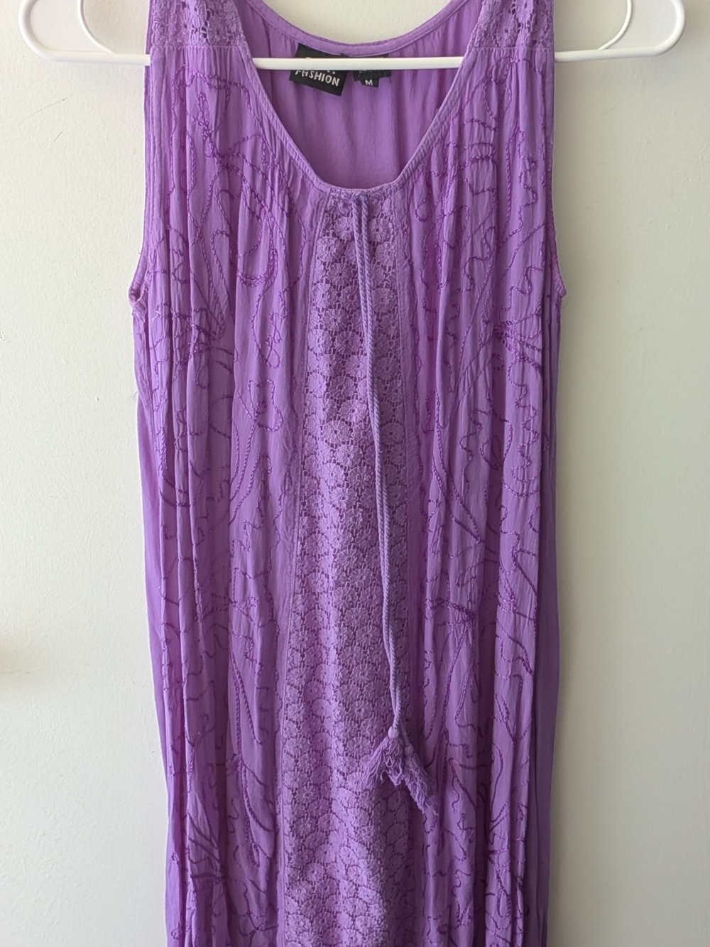 S.R. Fashion Purple Lace Boho Dress